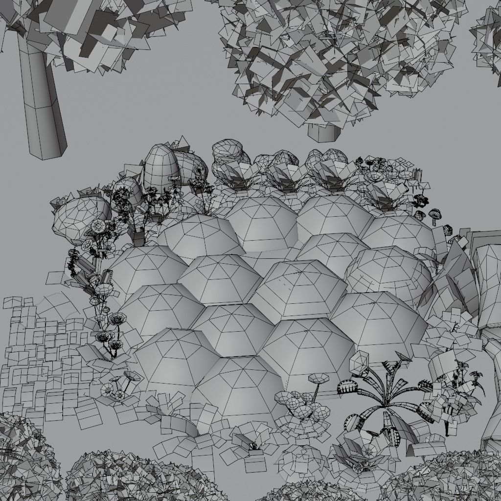 Stylized Plants Pack Low-poly 3D model_2