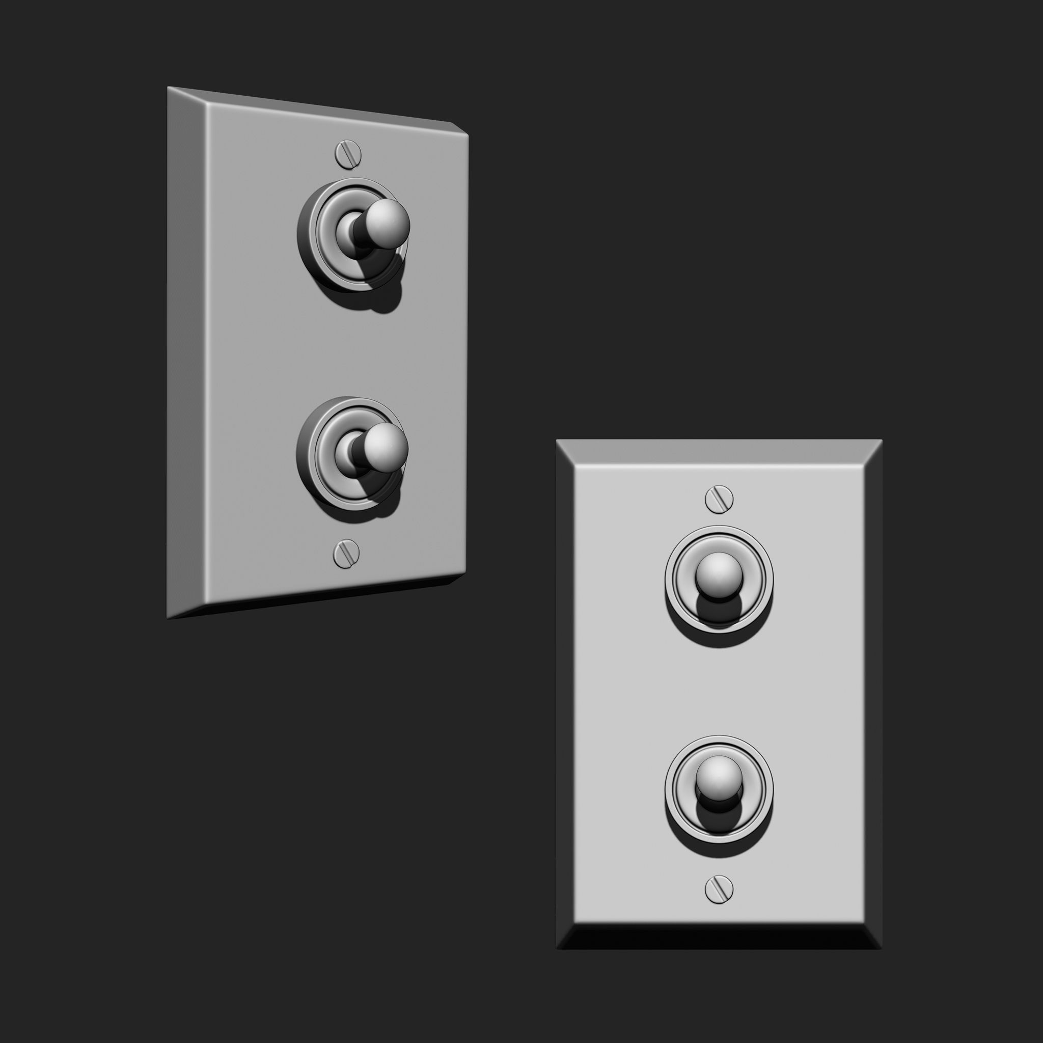 Switches IMM Brush Pack 15 in One 3D model_5