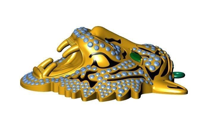 Tiger pendant  3D print model_2