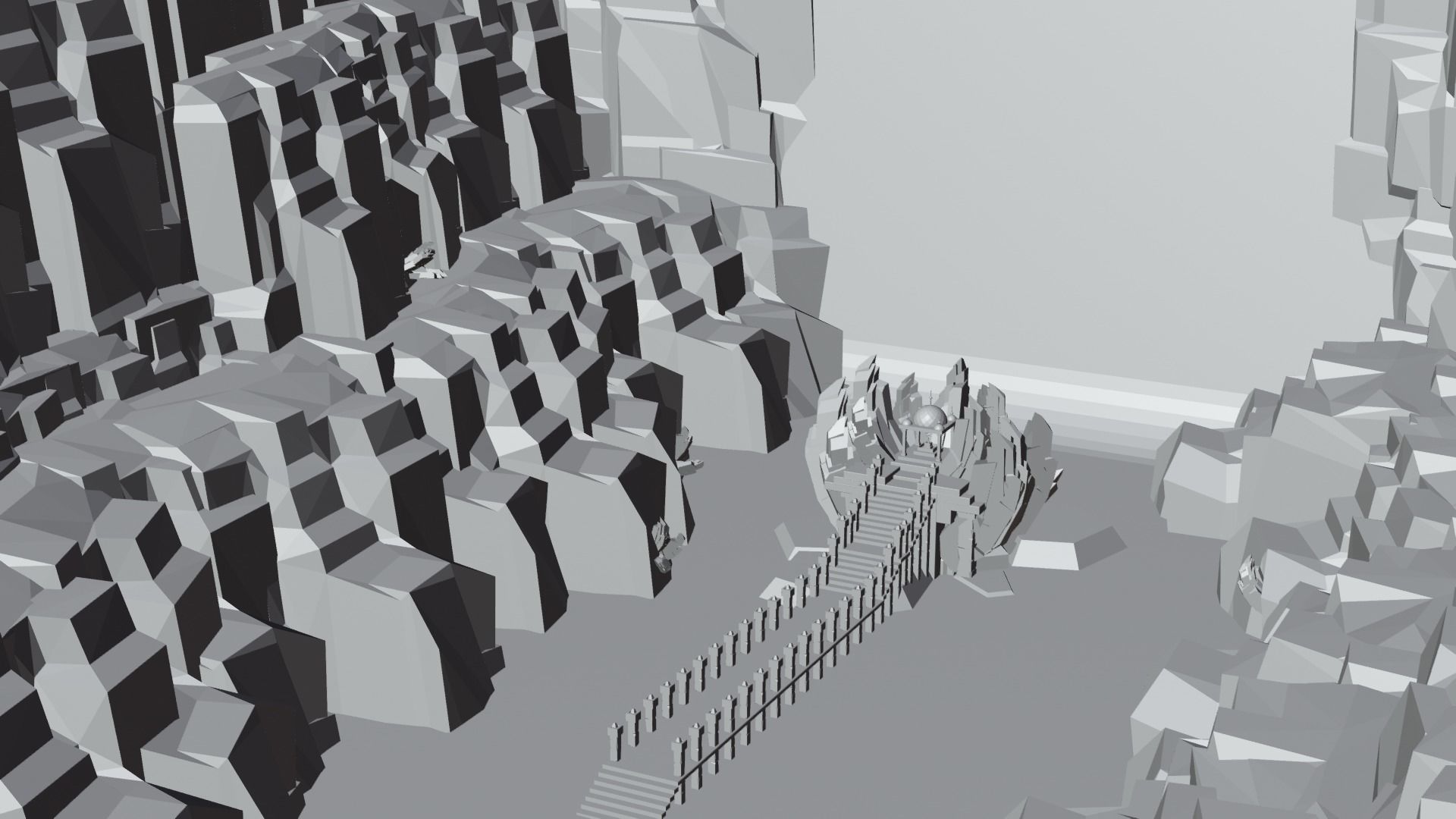 Volcano Environment Low-poly 3D model_6