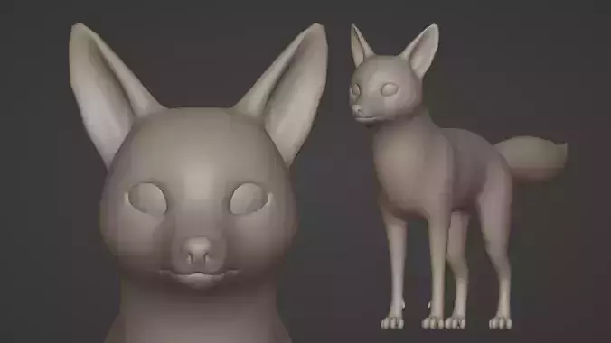 Realistic Fox Base Mesh