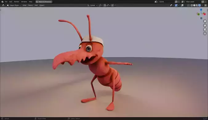 Termite Character from Peter Wheat comic book 3D Model Low-poly 3D model