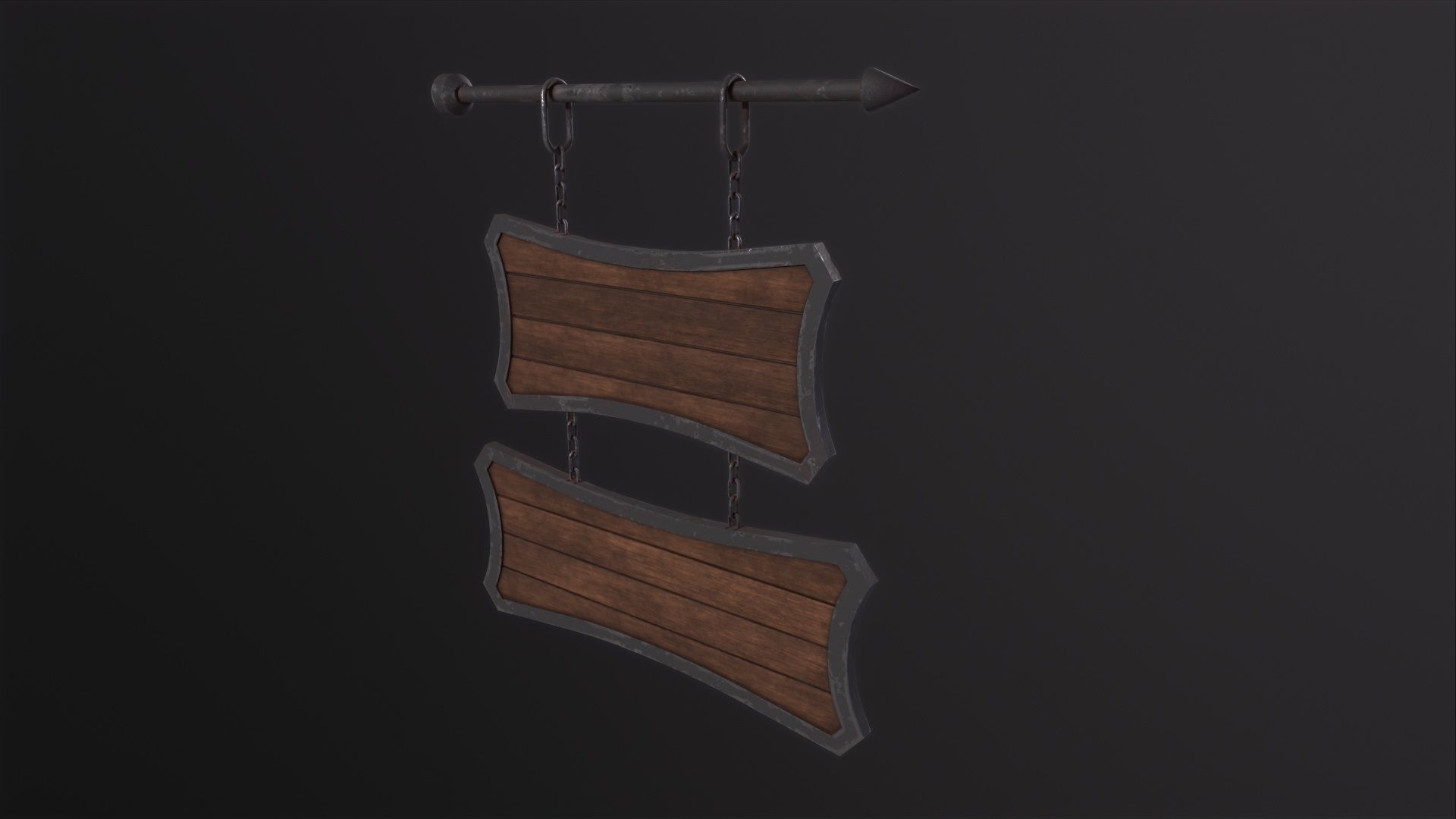3D model Medieval Wooden Tavern Sign 3D Model VR / AR / low-poly | CGTrader
