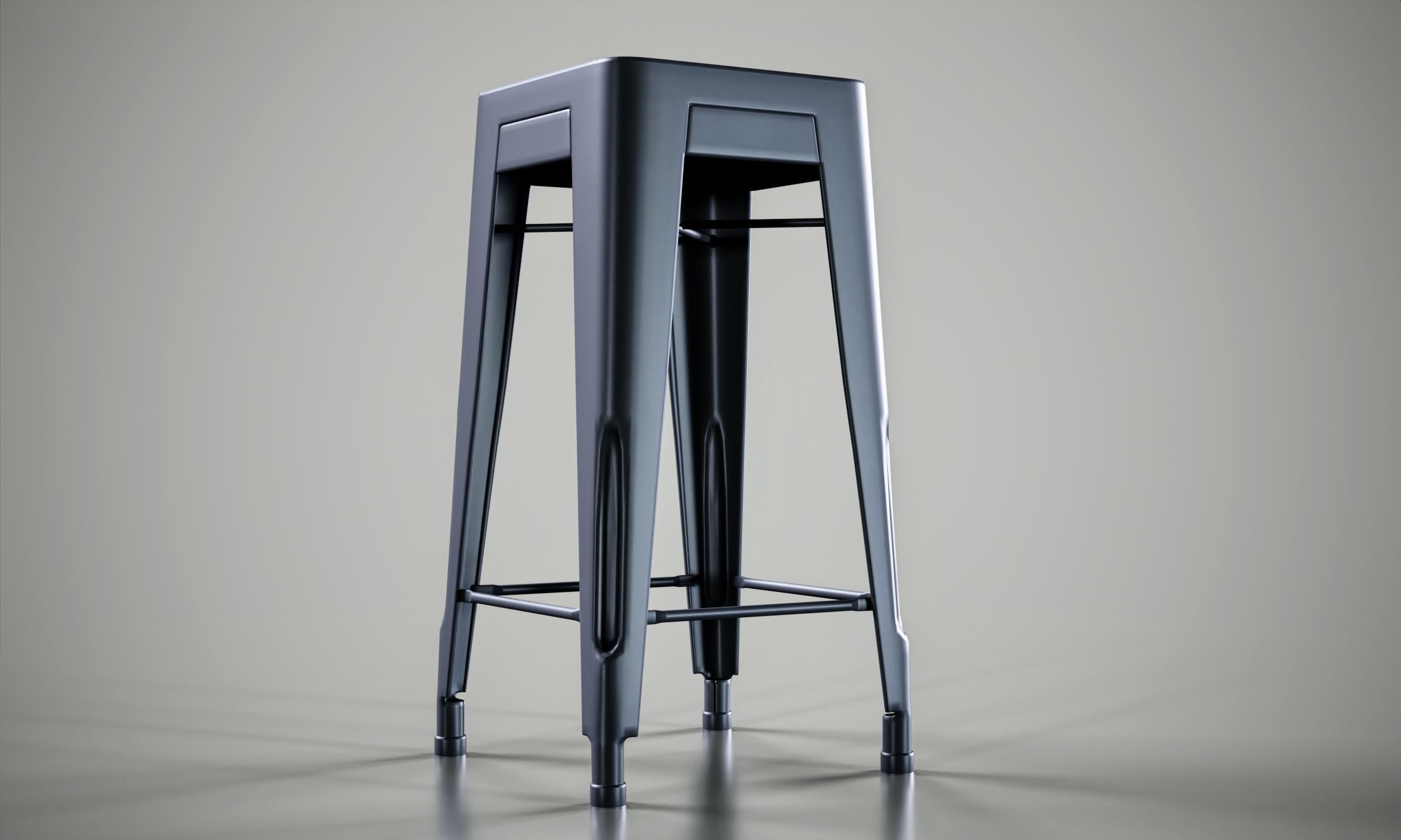 stool Free low-poly 3D model_7
