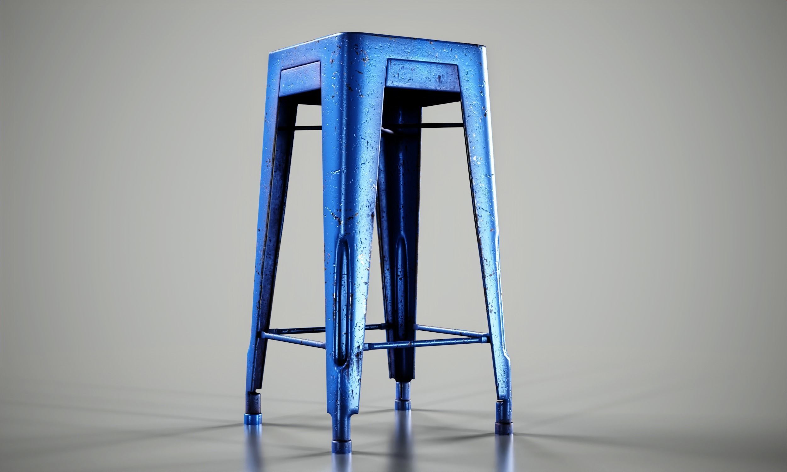 stool Free low-poly 3D model_2