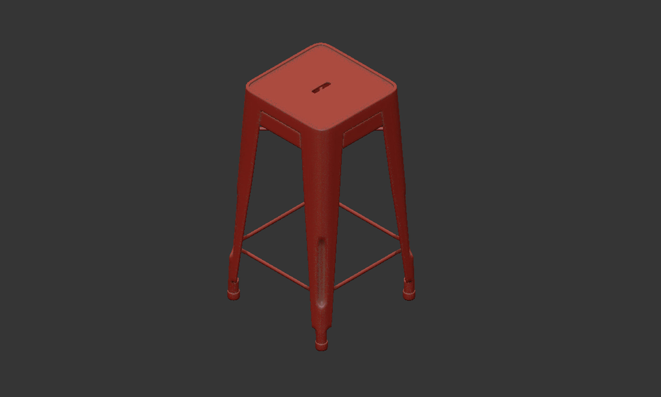 stool Free low-poly 3D model_14
