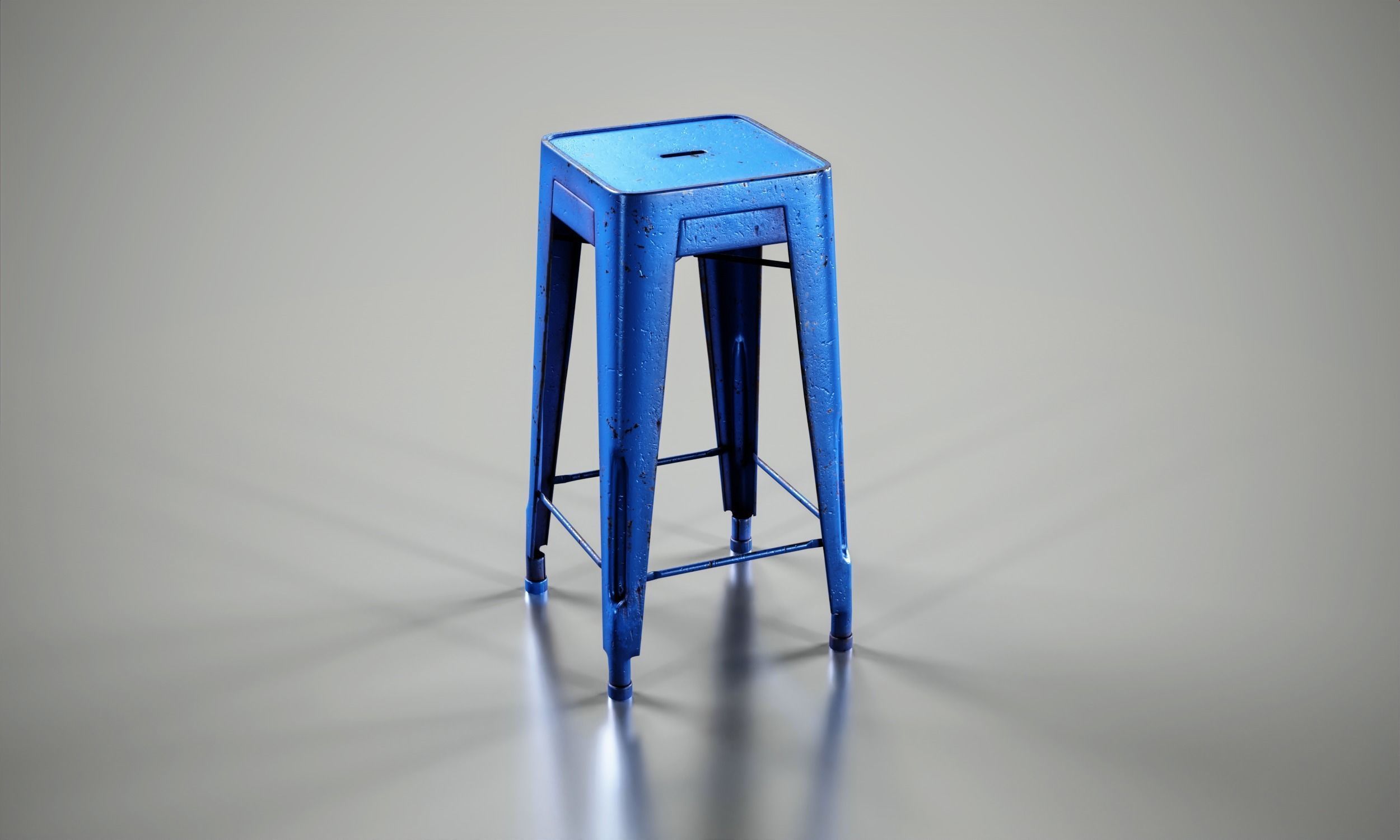 stool Free low-poly 3D model_8