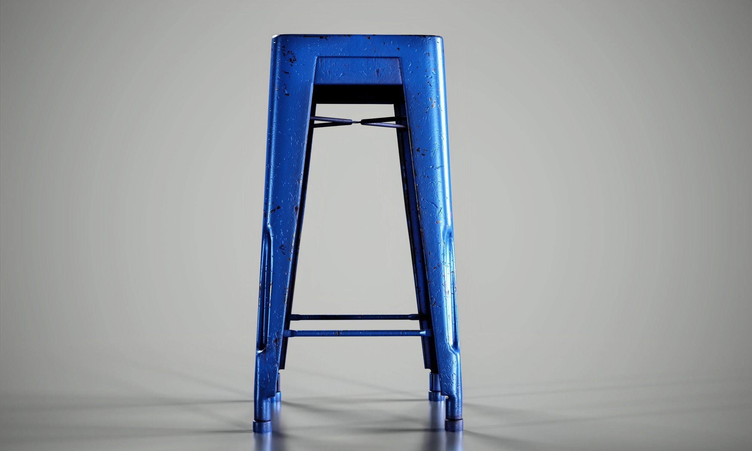stool Free low-poly 3D model_5