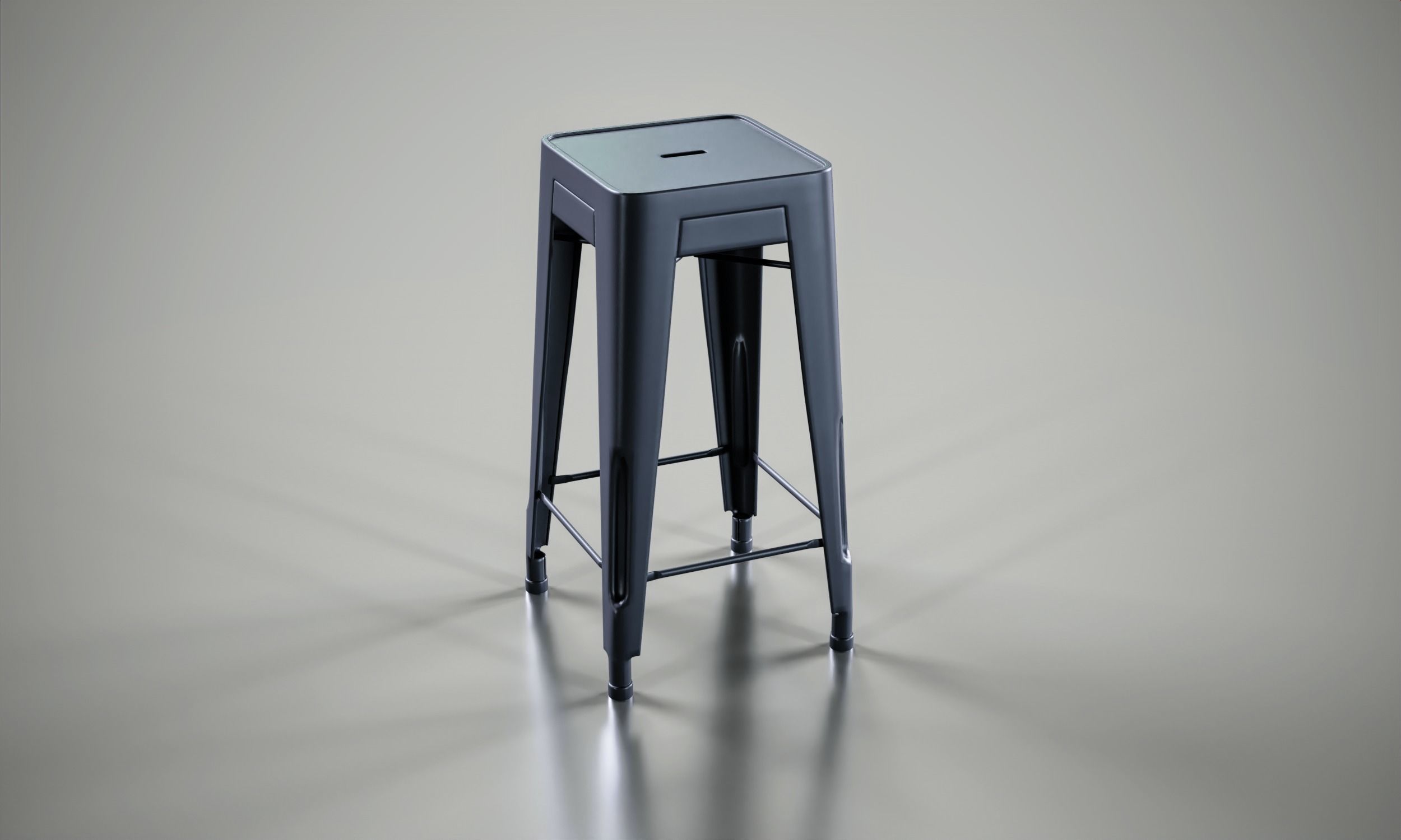 stool Free low-poly 3D model_9