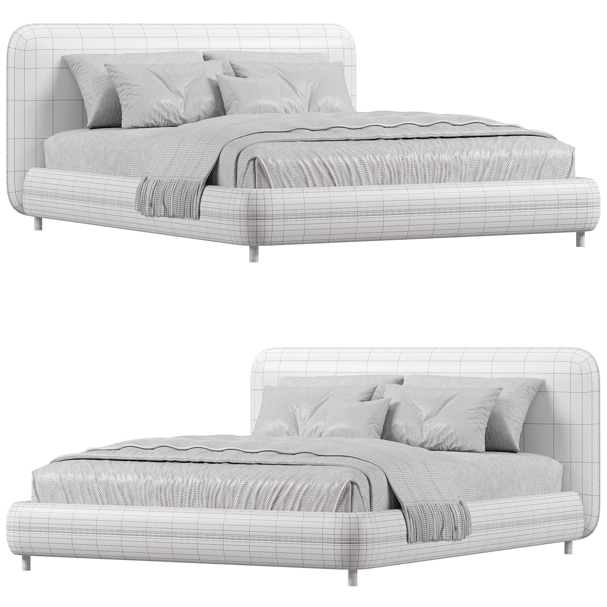 Bed KDP By Delavega Collection 3D model_2