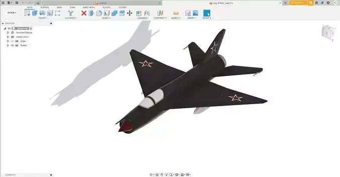 Russian MiG-21 Low-poly 3D model