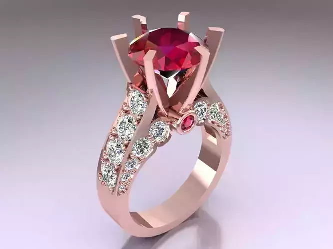Diamond Ring - Womens Rings - N3909 3D print model