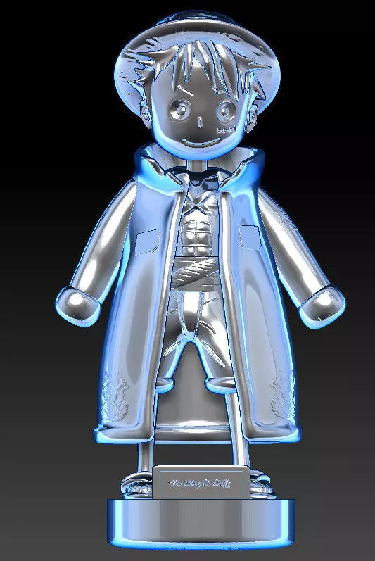 luffy chibi cover 3D print model