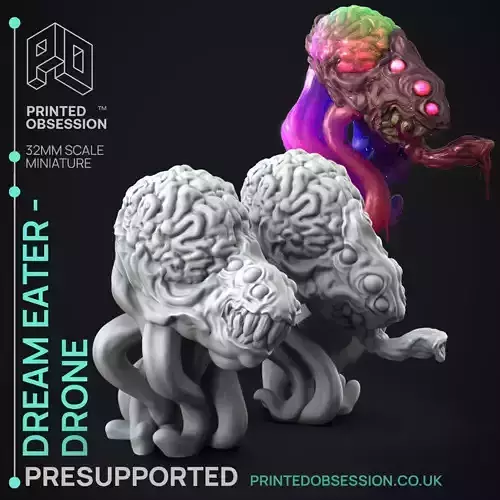 Dream Eater Drone - 3D Printable TTRPG - PRESUPPORTED - 32mm 3D print model