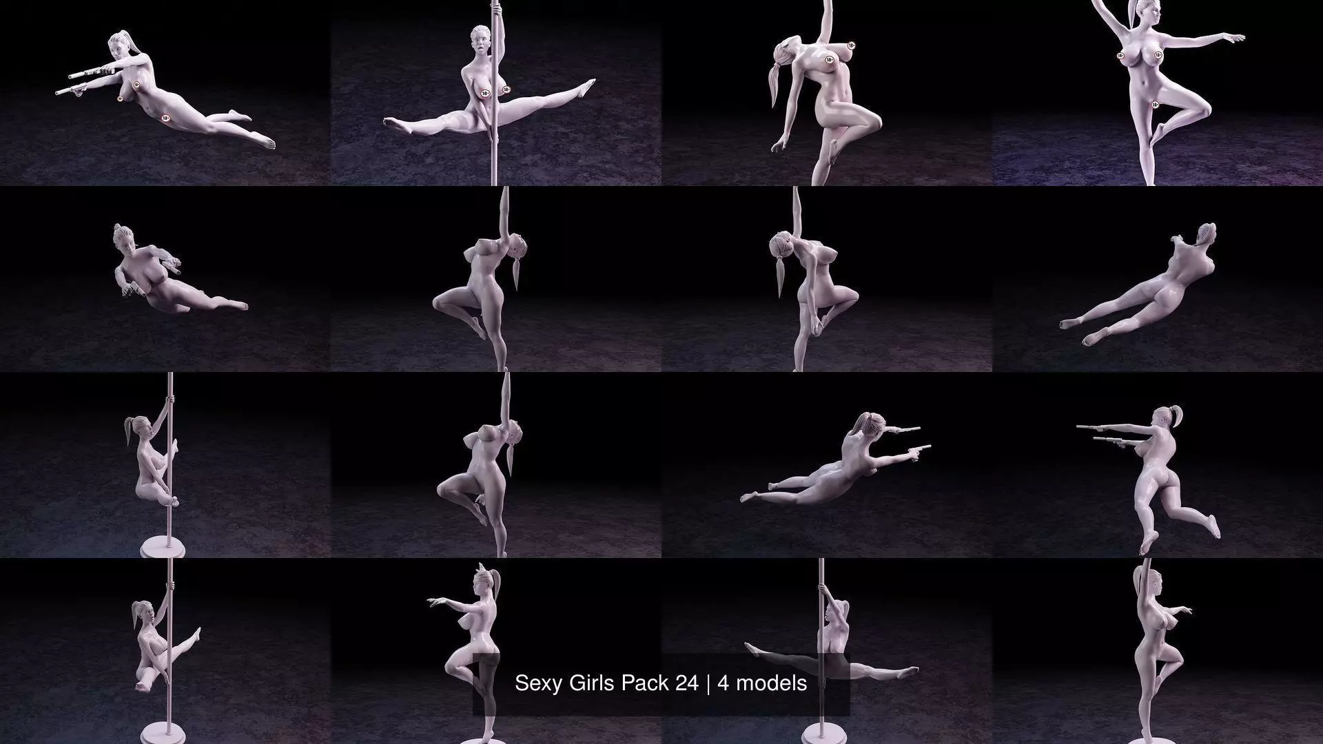 Sexy Girls Pack 24 3D Model Collection_0