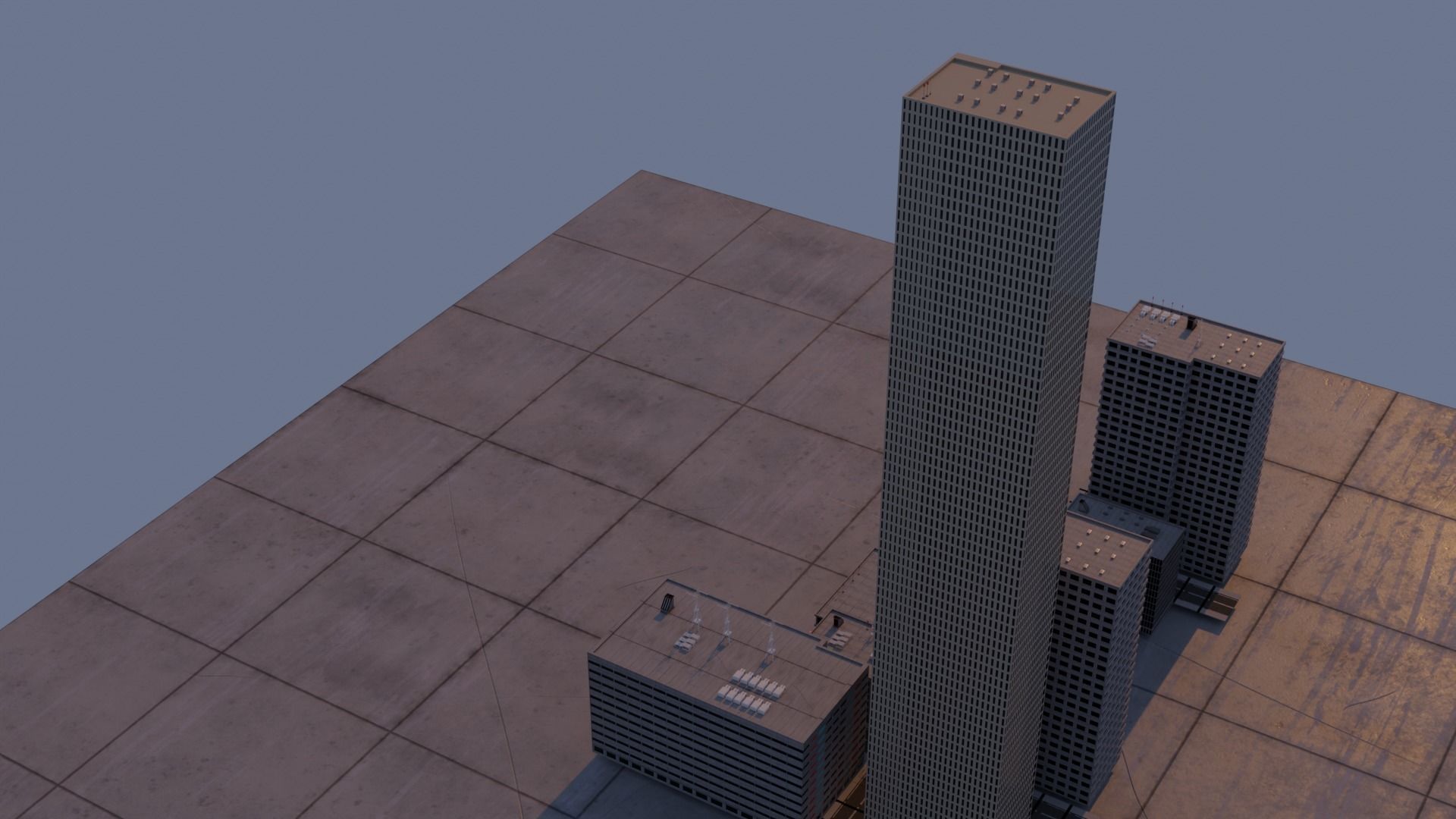 modular city asset pack Free low-poly 3D model_2