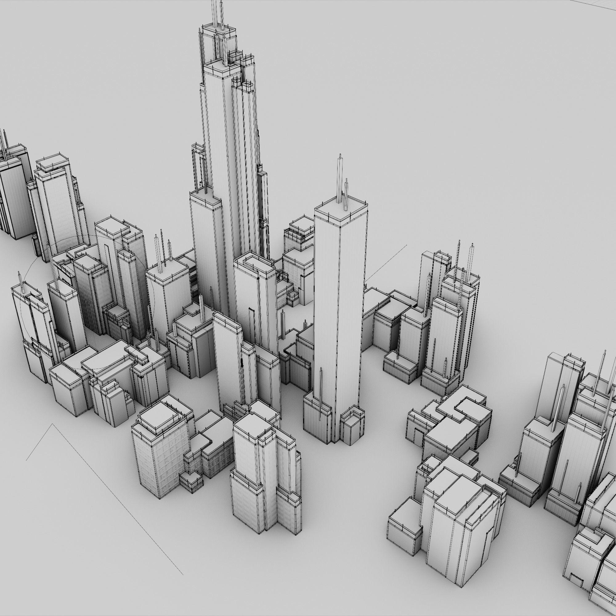 3D model Blender Procedural CyberPunk Building Generator VR / AR / low ...