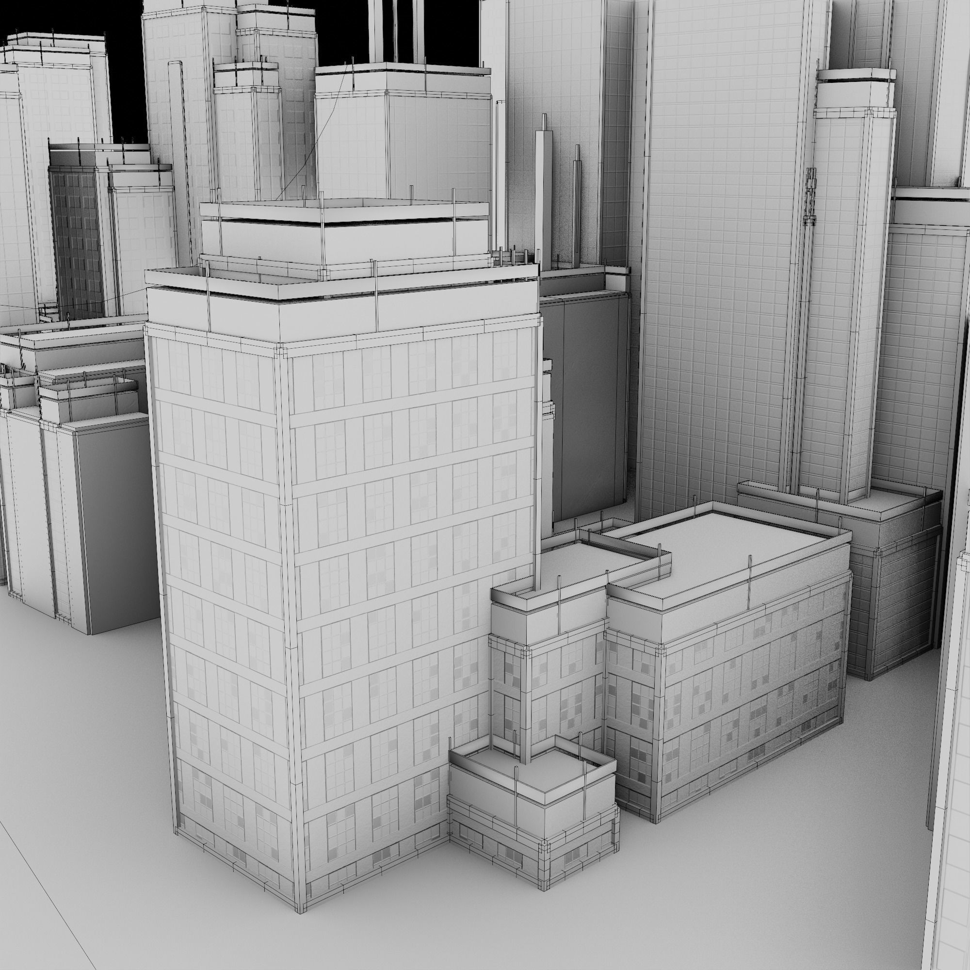 3D model Blender Procedural CyberPunk Building Generator VR / AR / low ...