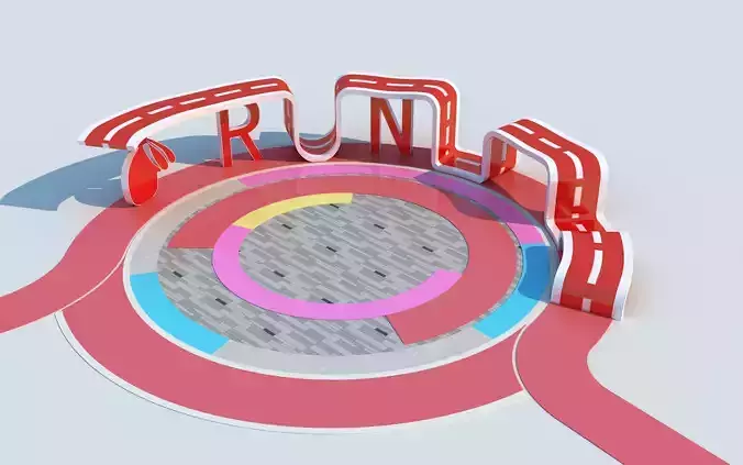 Little Cute Rabbit Network Red Seat 3D model