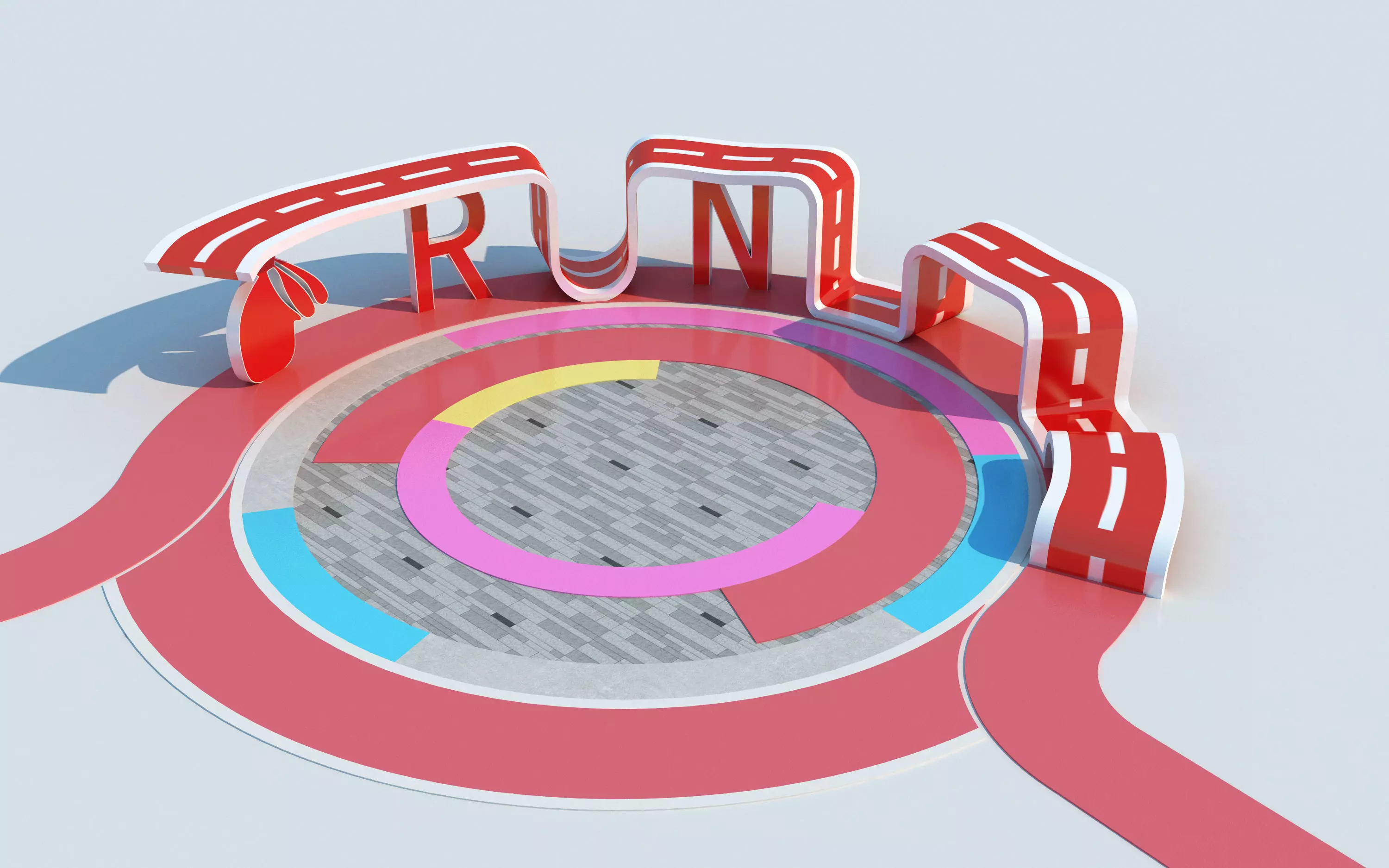 Little Cute Rabbit Network Red Seat 3D model