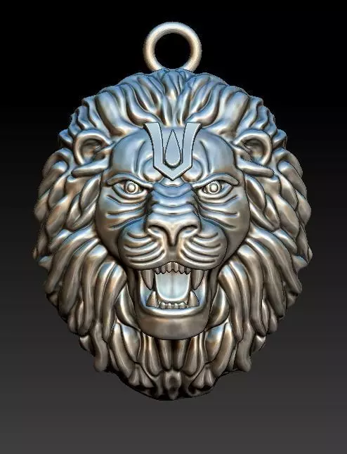 LION PENDANT  3D print model_0