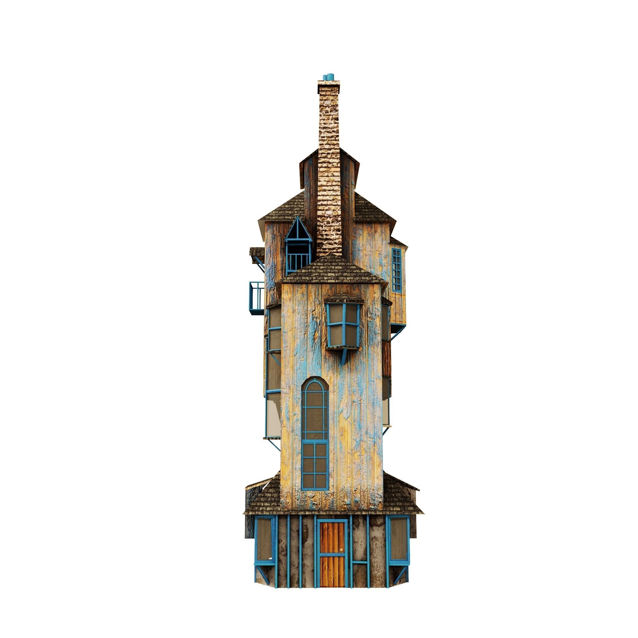 Ron Weasleys house PBR texture Low-poly 3D model_2