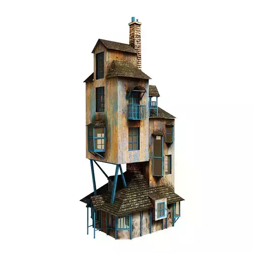 Ron Weasleys house PBR texture Low-poly 3D model