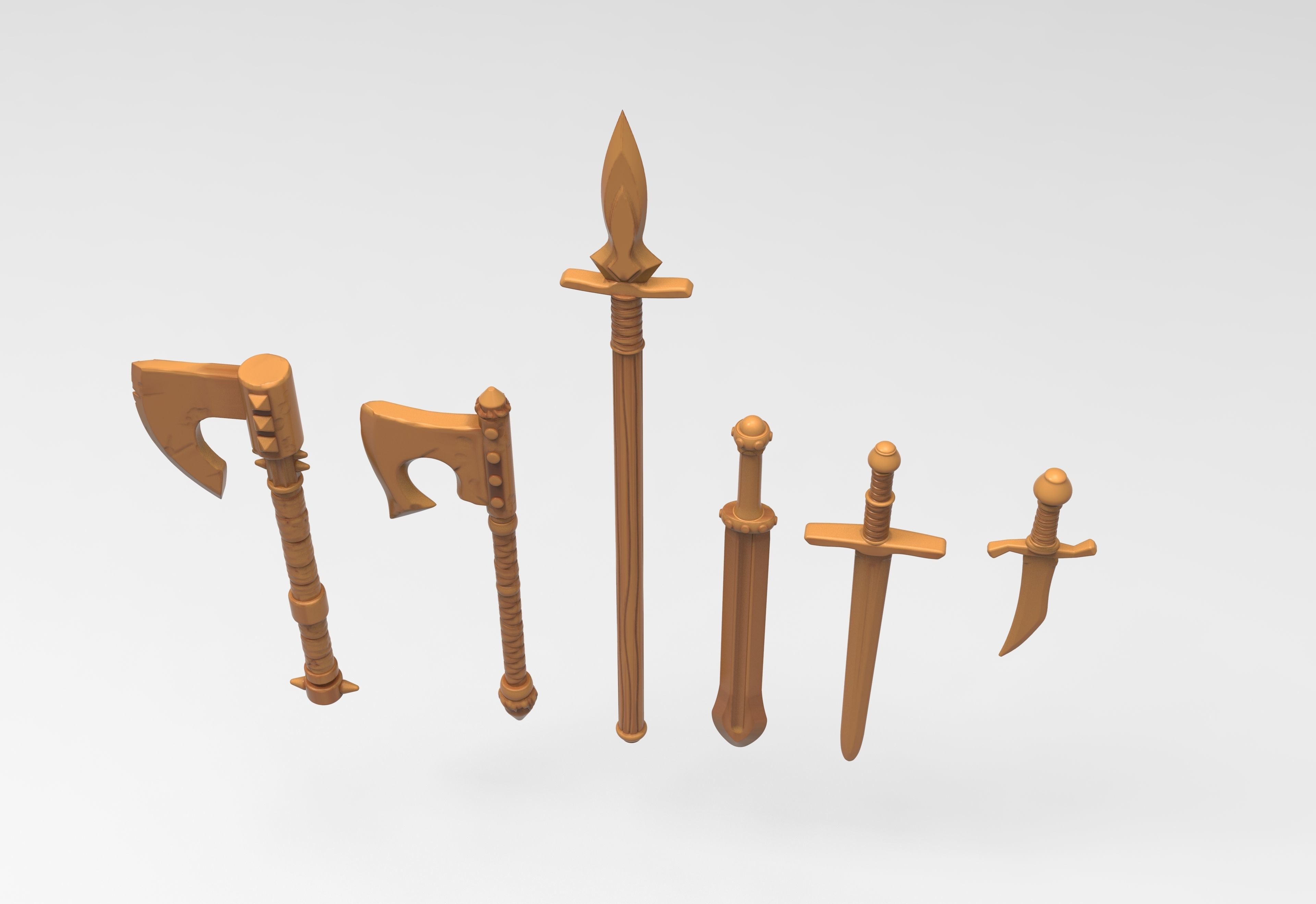 Medieval Weapons Pack 3D print model_8