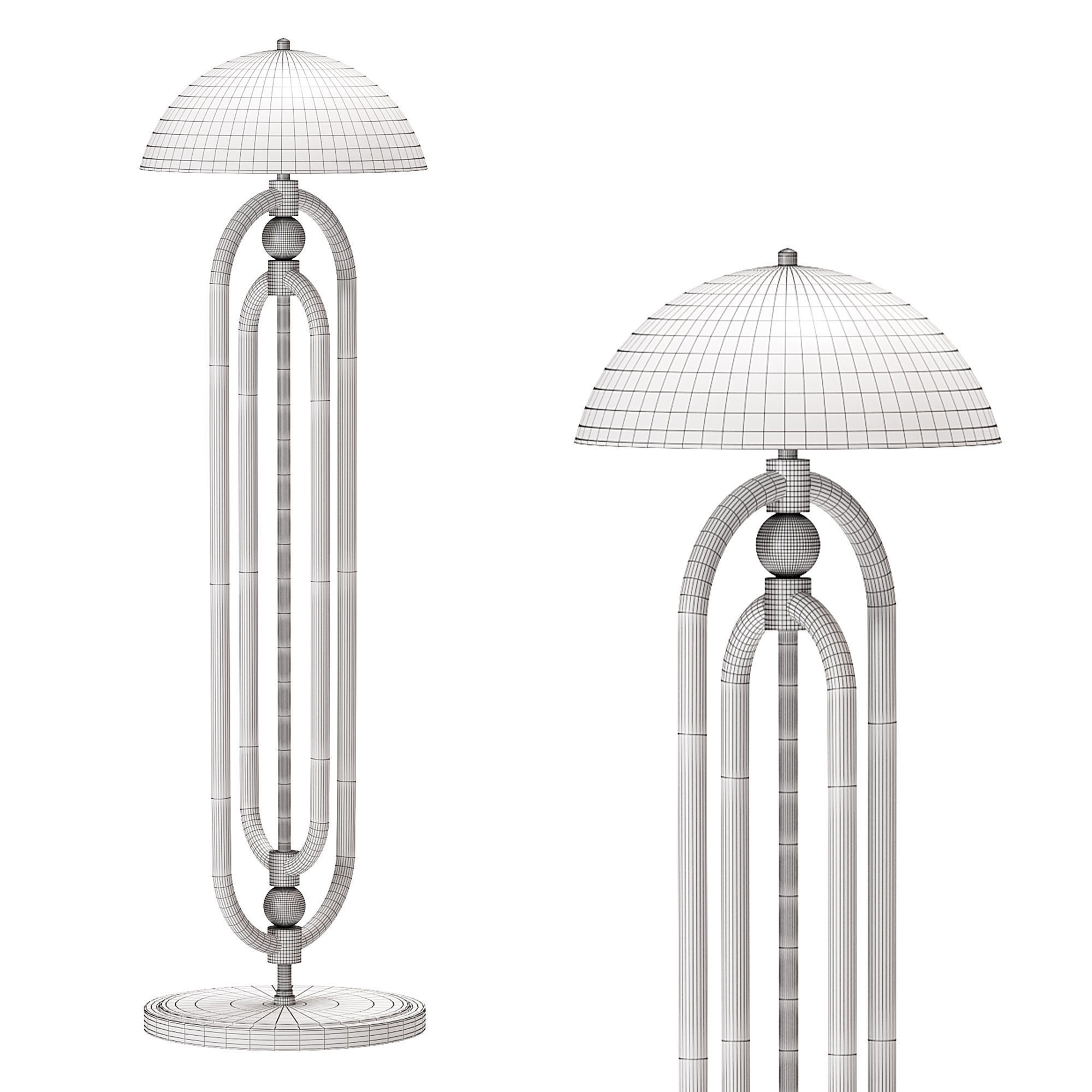 Welles Floor Lamp by Mezzo Collection 3D model_1
