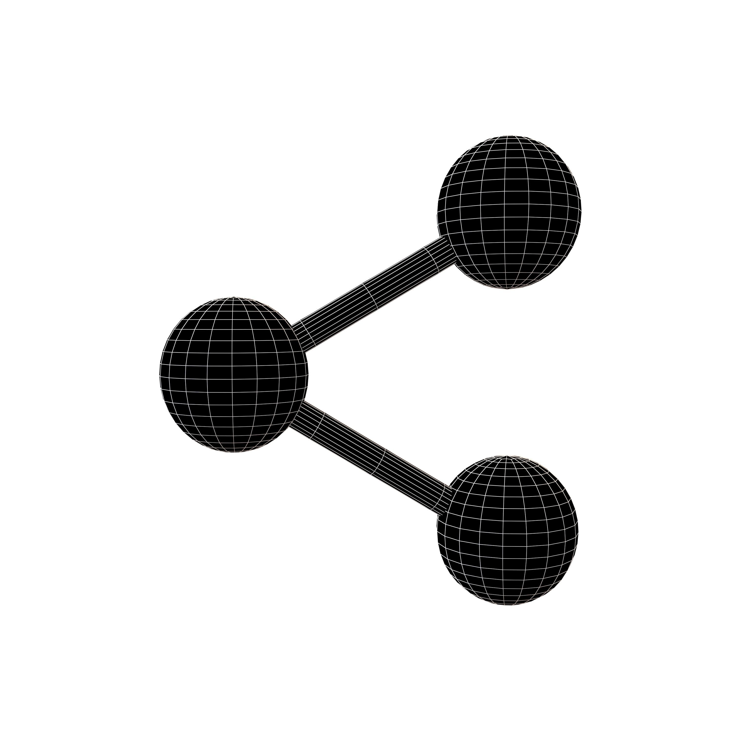 Share Icon v1 003 Low-poly 3D model_4