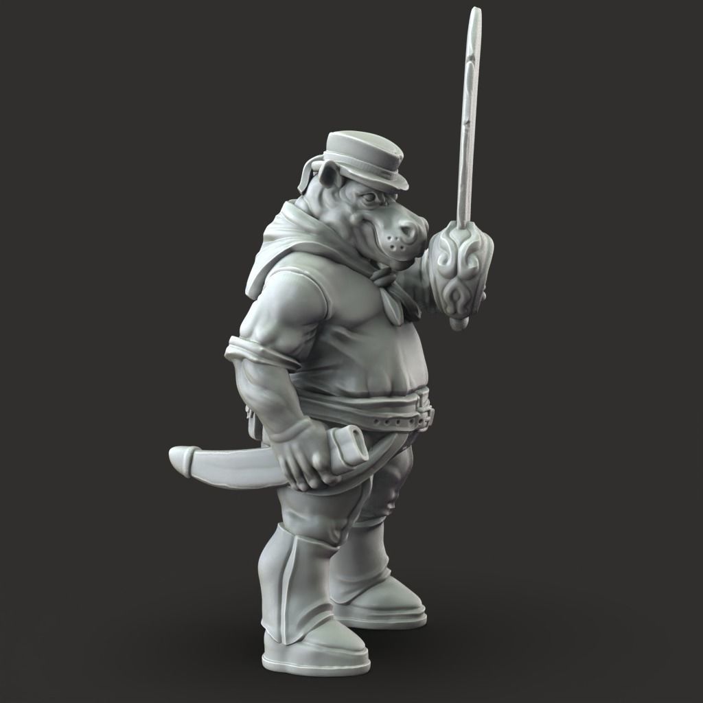 Giff Sailors - 3D Printable TTRPG - PRESUPPORTED - 32mm Scale 3D print model_15