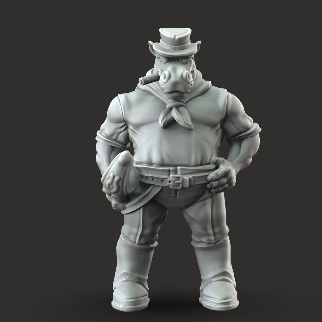 Giff Sailors - 3D Printable TTRPG - PRESUPPORTED - 32mm Scale 3D print model_9