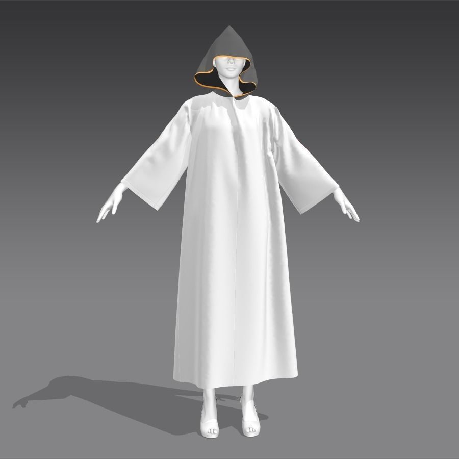 cloak with hood marvellous designer 3D model_3