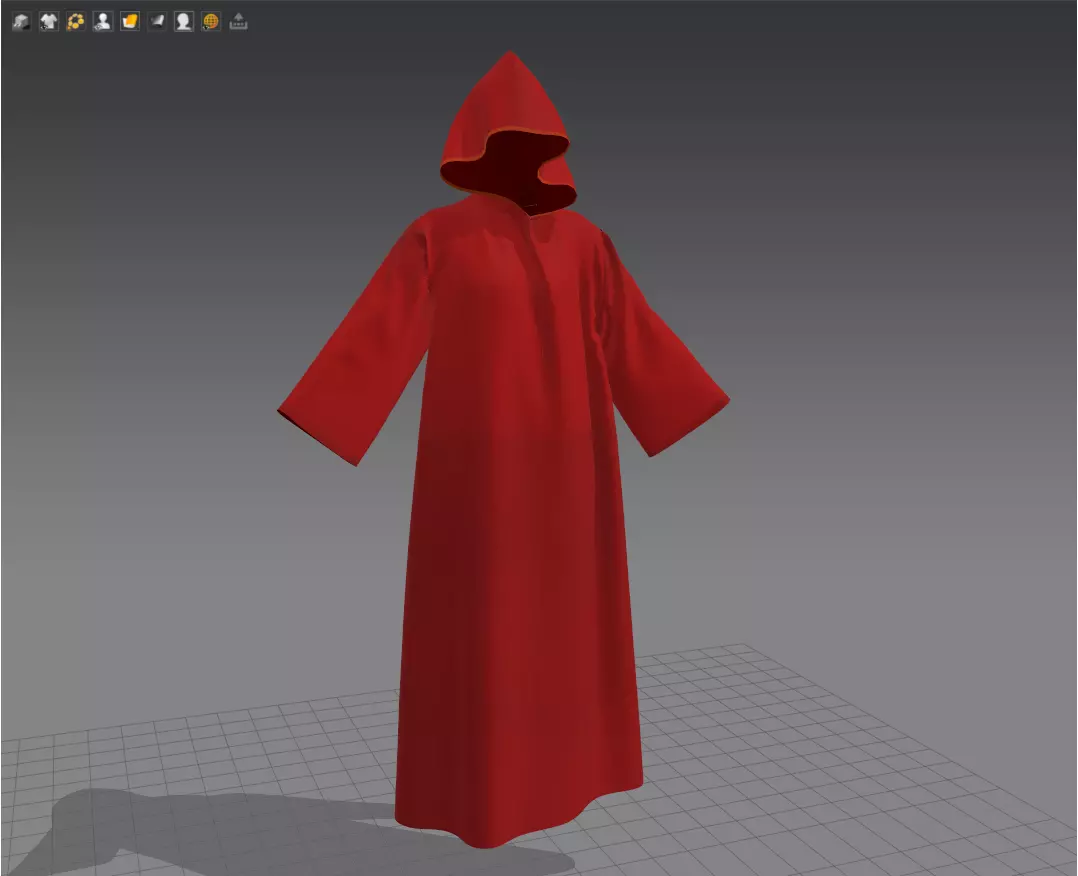 cloak with hood marvellous designer 3D model_0