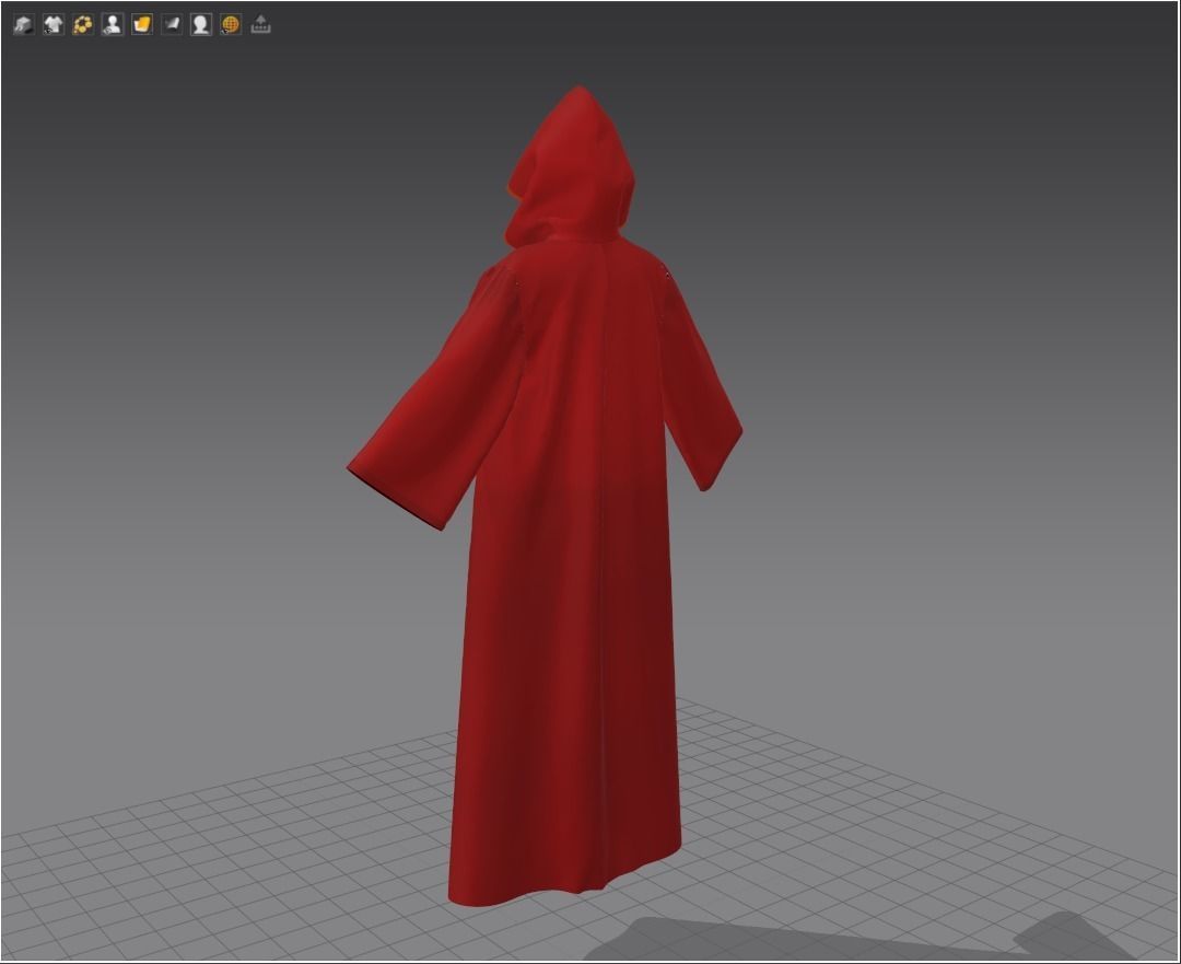 cloak with hood marvellous designer 3D model_1