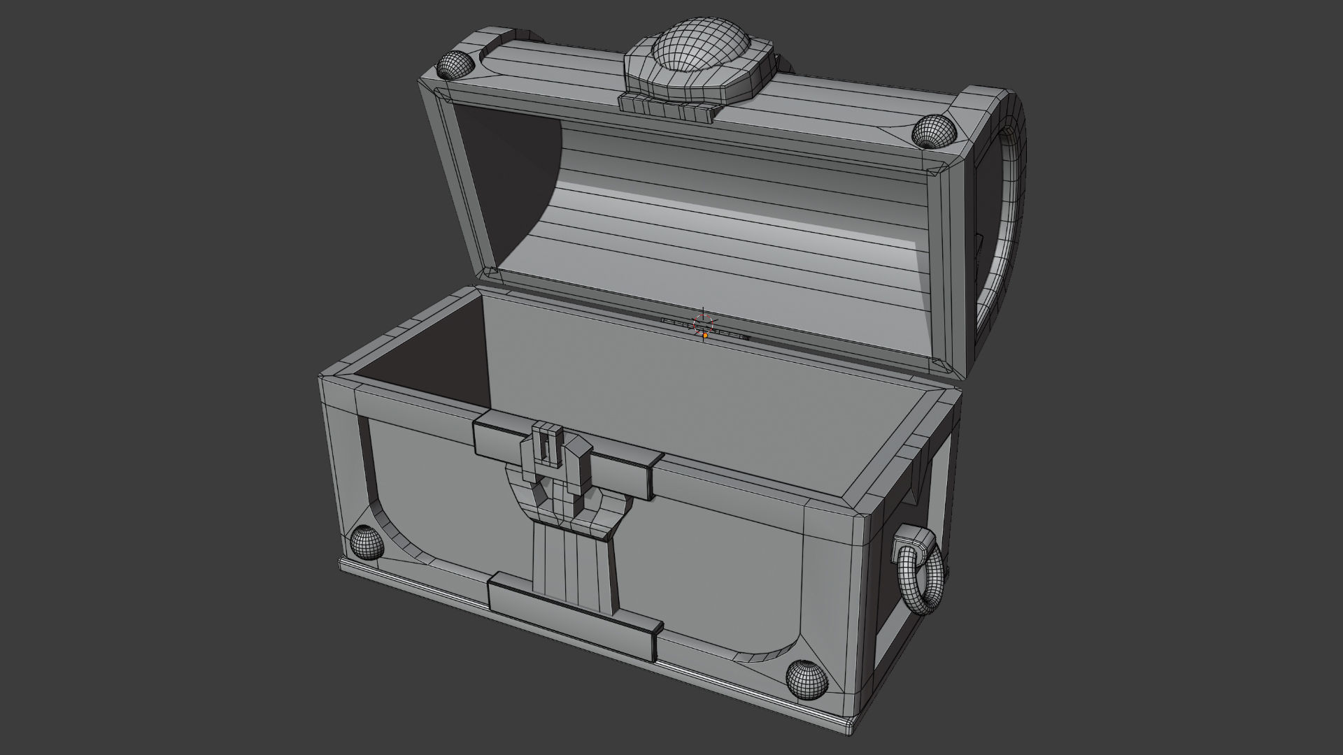Treasure Chest Game Asset Low Poly Low-poly 3D model_5