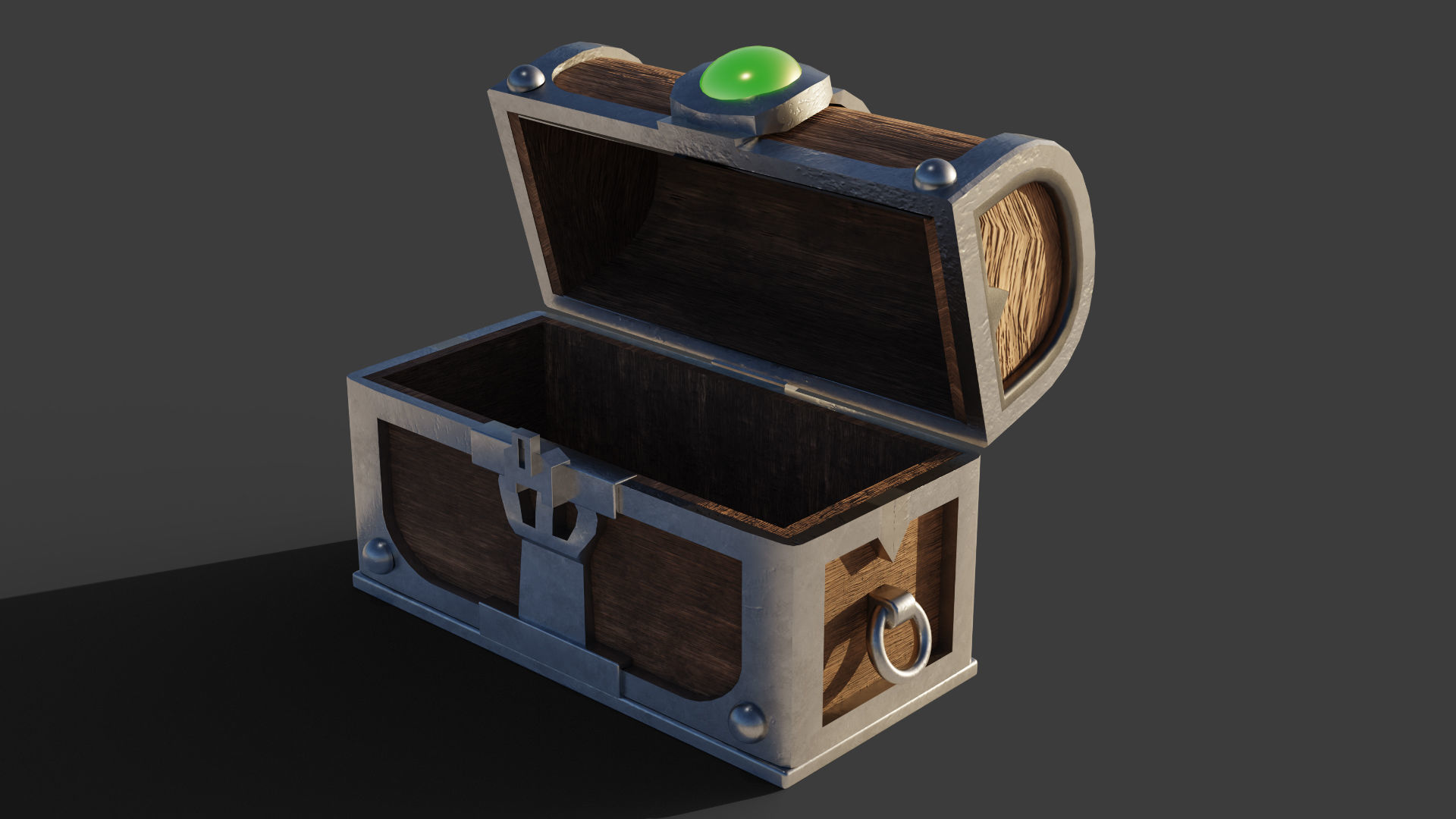 Treasure Chest Game Asset Low Poly Low-poly 3D model_2
