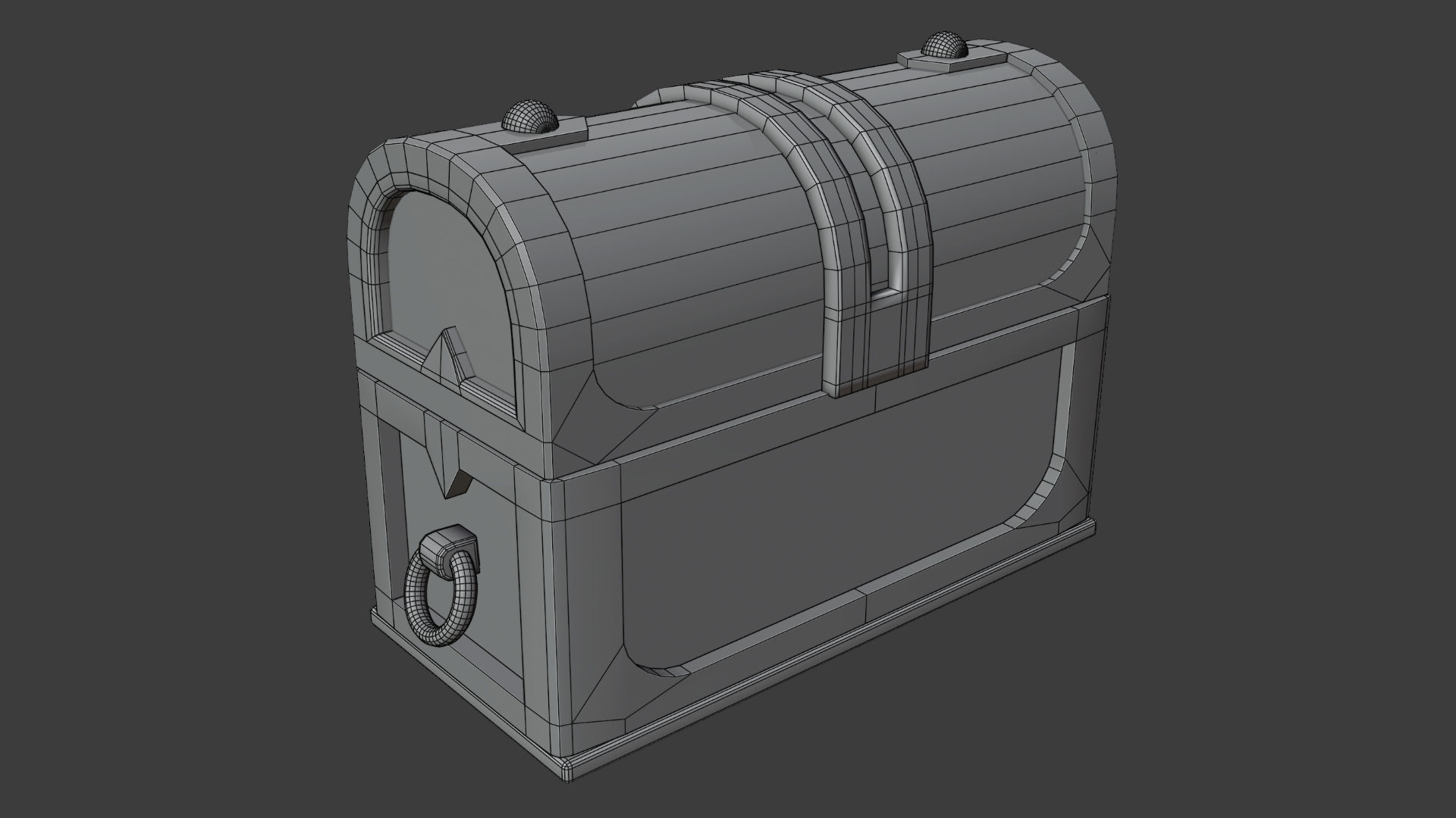 Treasure Chest Game Asset Low Poly Low-poly 3D model_4