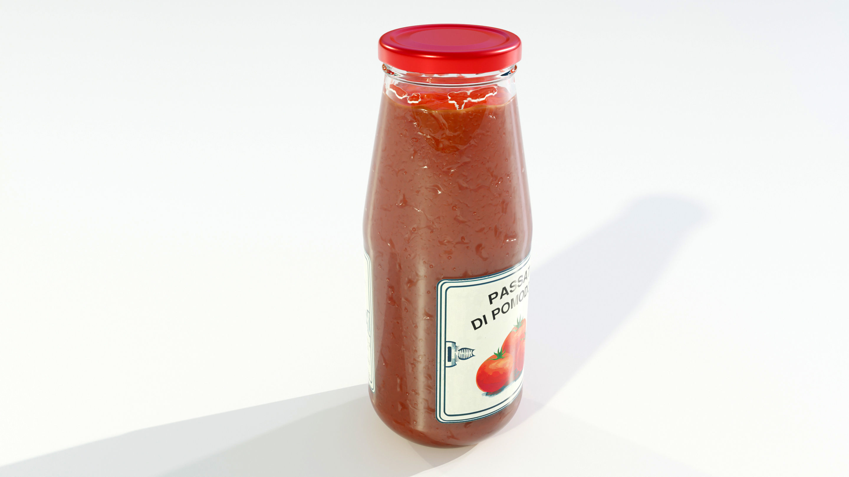 Tomato Sauce Bottle 3D model_2