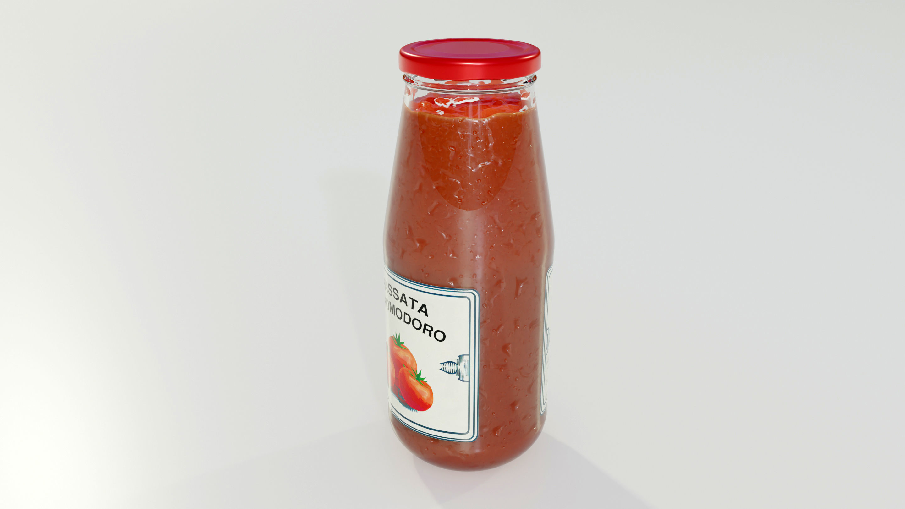 Tomato Sauce Bottle 3D model_3