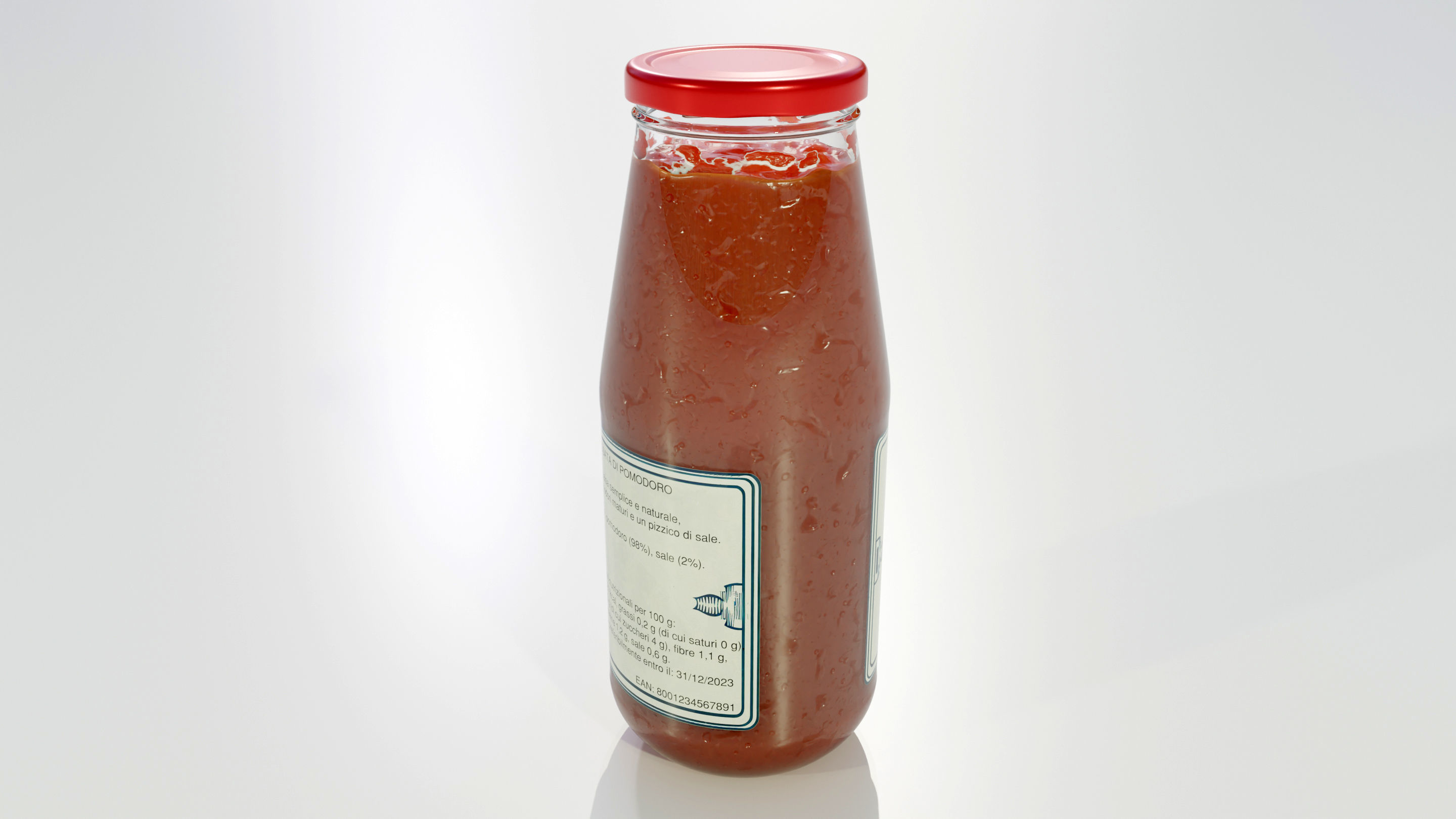 Tomato Sauce Bottle 3D model_5