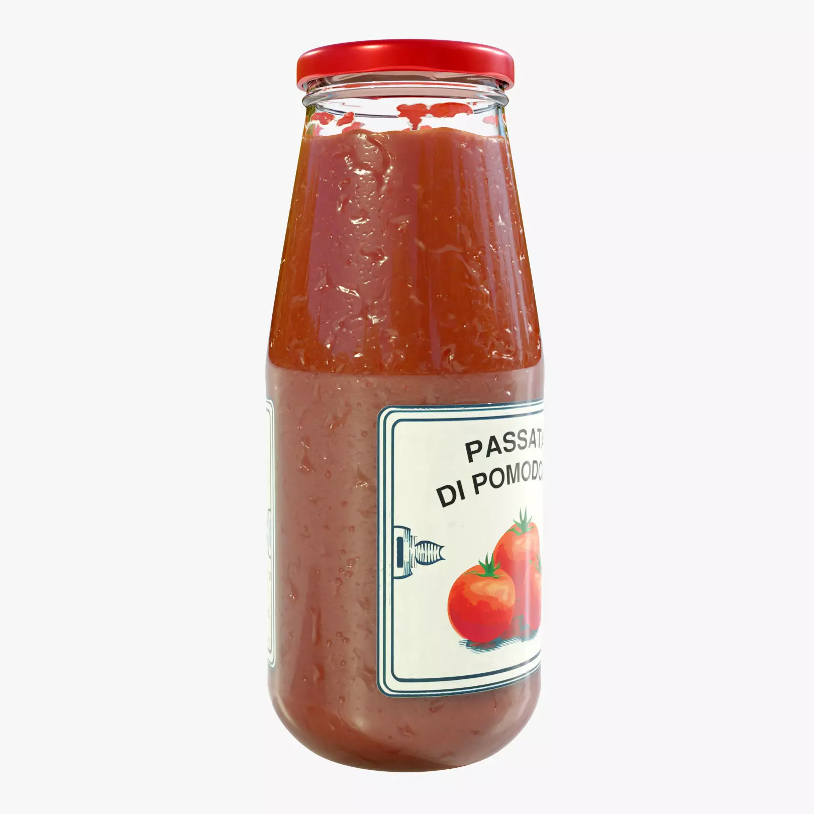 Tomato Sauce Bottle 3D model_0