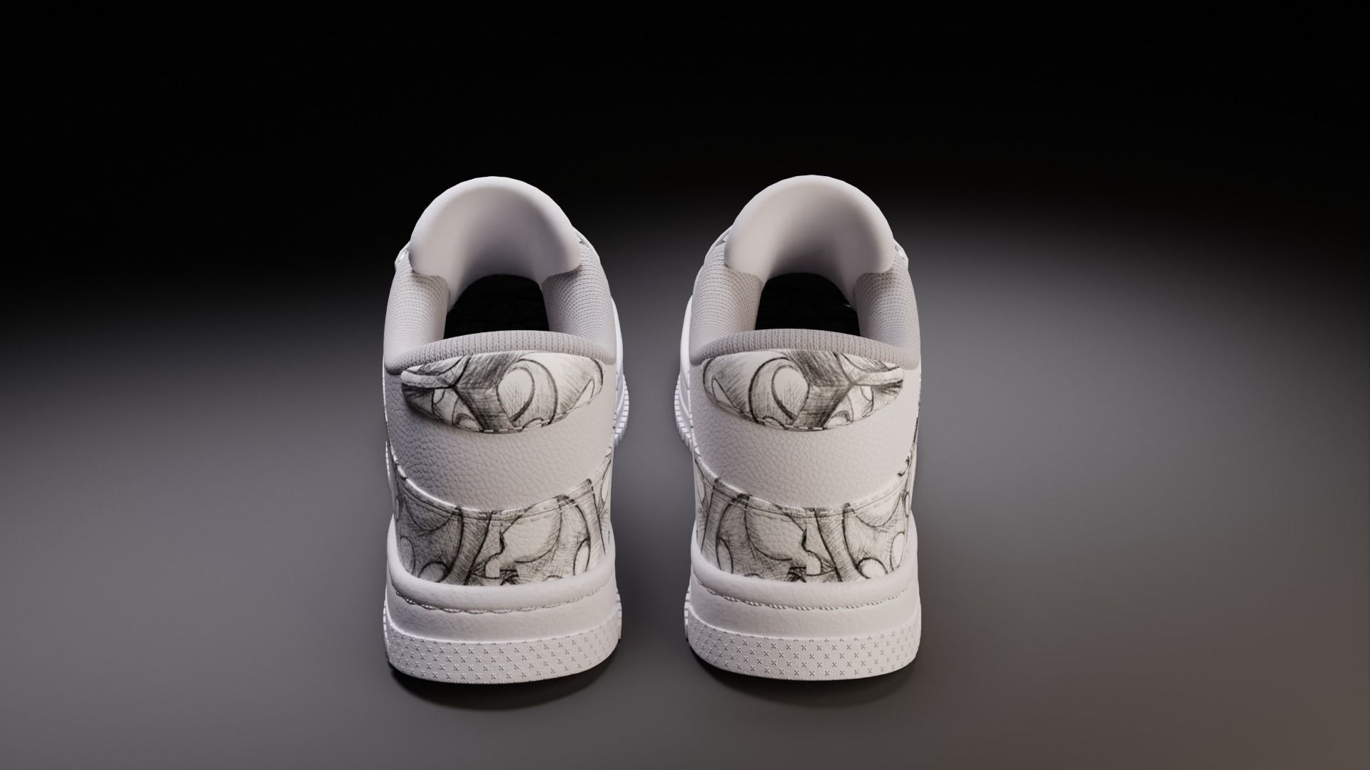 Custom Sneakers Low-poly 3D model_2