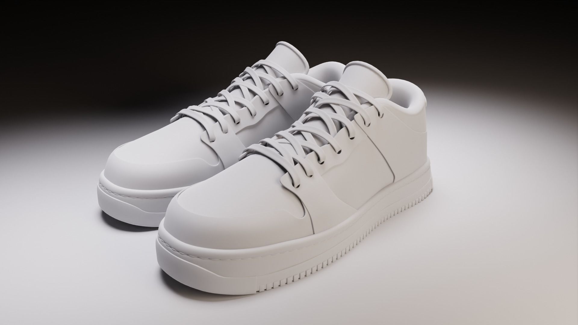 Custom Sneakers Low-poly 3D model_5