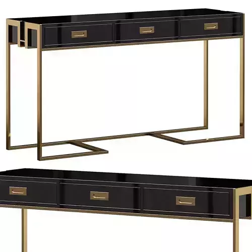 Jocise Black Narrow Console Table 