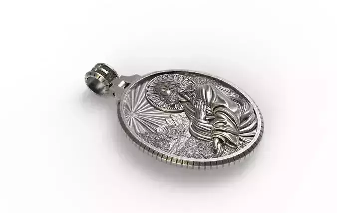 Jesus Christ Pendant 3D print-2