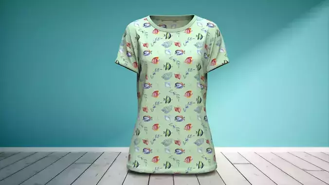 Women Classic T-Shirts 3D model