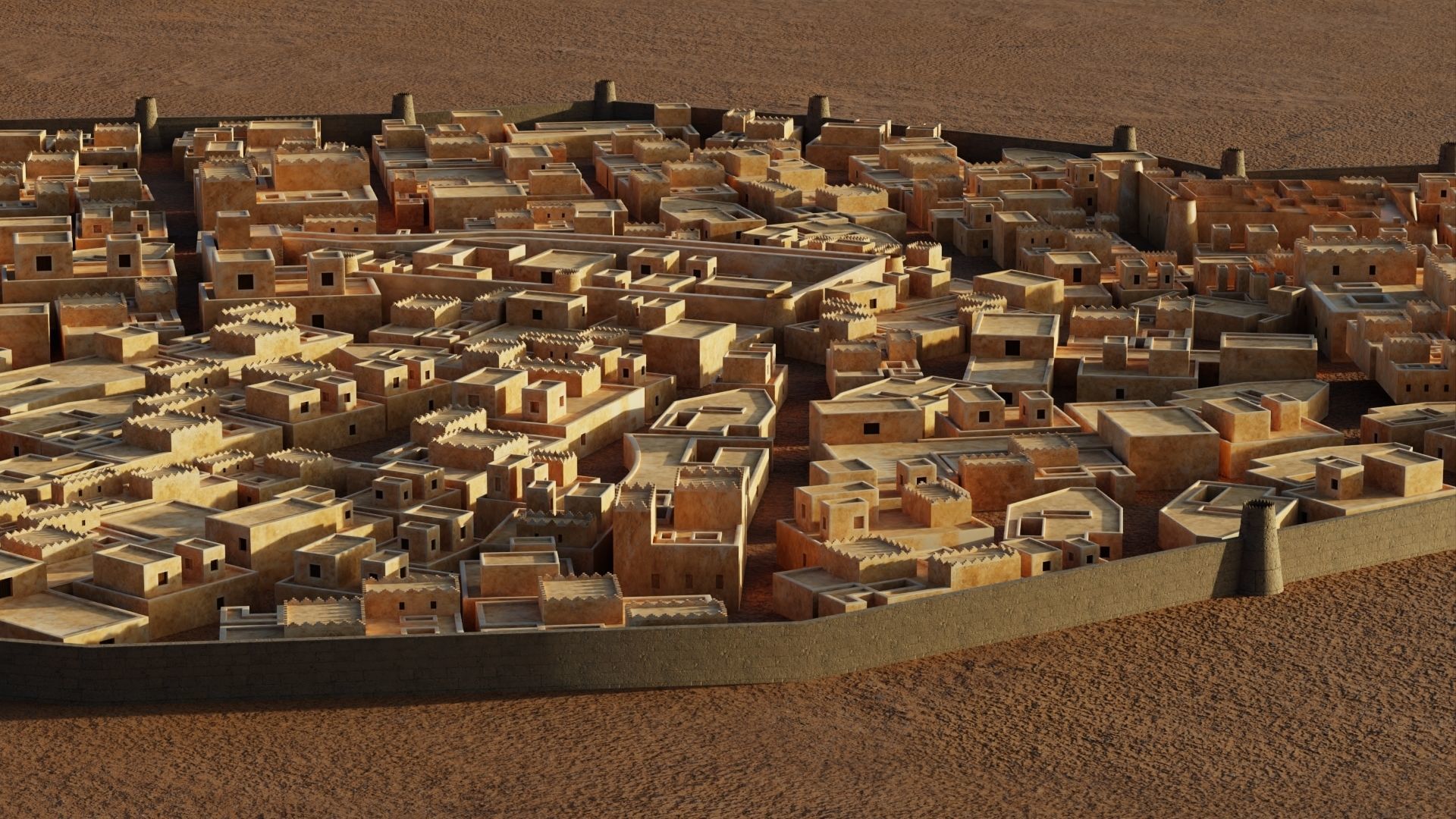 Riyadh Old City 1922 3D model_1