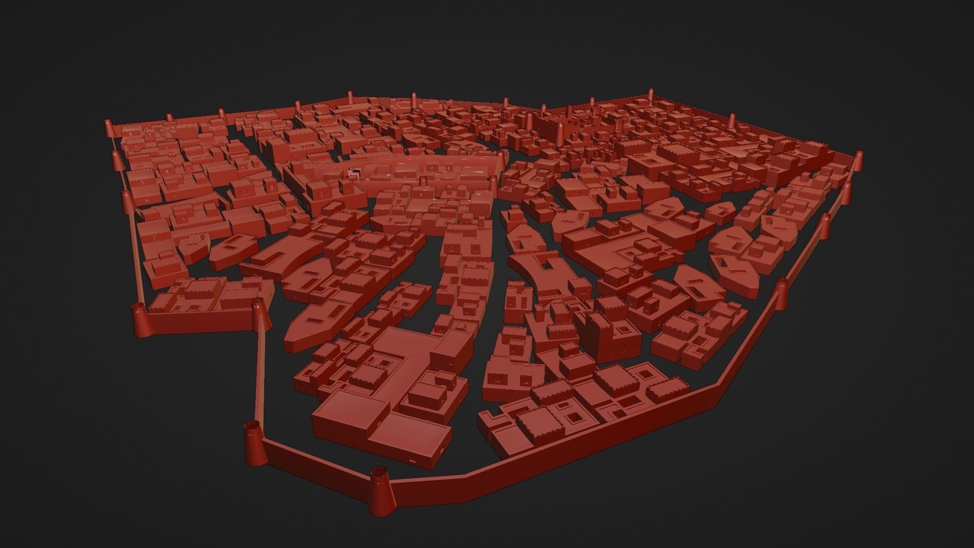 Riyadh Old City 1922 3D model_4