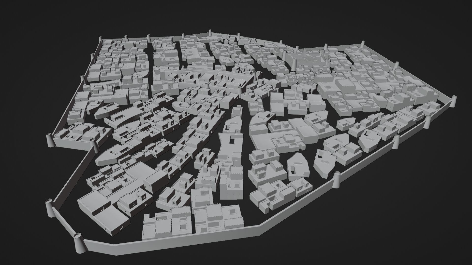 Riyadh Old City 1922 3D model_3